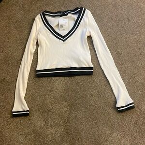 V neck tight long sleeve